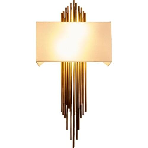 Postmodern creative personality retro wall lamp luxury atmosphere master bedroom bedside model room TV background wall lamp