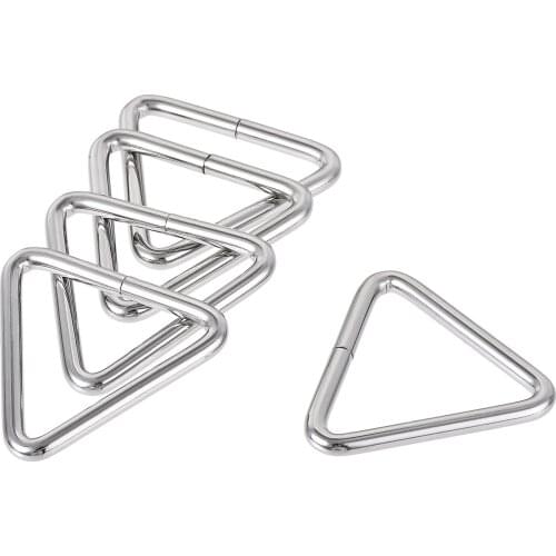 Uxcell Metal Triangle Ring Buckle 1.26"(32mm) Inner Width for Strap Craft DIY 10 Pcs