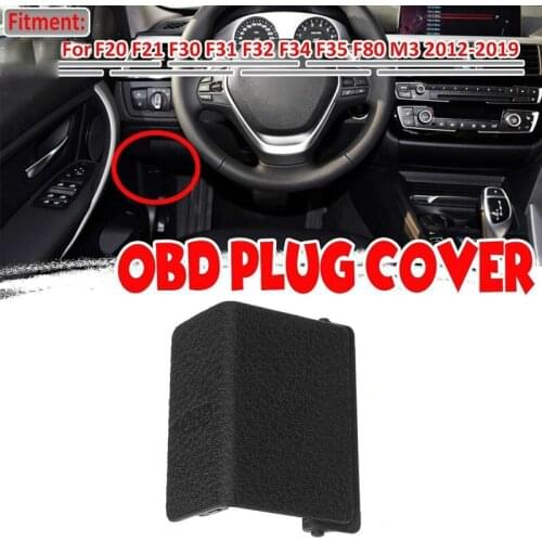 New LHD F20 F30 Car Interior OBD Plug Cover Trim Black for -BMW F20 F21 F30 F31 F32 F34 F35 F80 M3 2012-2019 51437272619