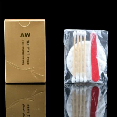 Hotel Hotel Club Travel High-end disposable care package 4 Cotton swab 2-piece 1 Nail file