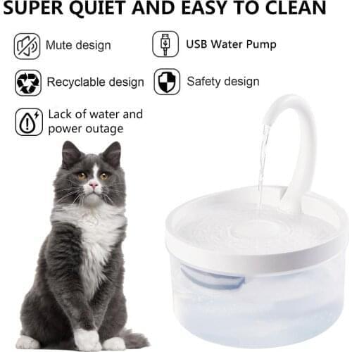Pet Dog Cat Water Fountain Electric Automatic Dispenser Drink Bowls Health Feeder Power-off Adapter Drinking Fountain Container