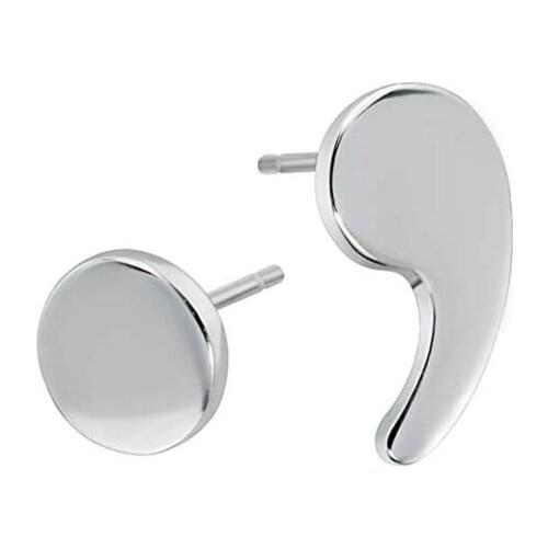S925 Sterling Silver Semicolon Earrings Inspiration Awareness Pause Suicide Depression Strength Gift Drop shipping YLQ2083
