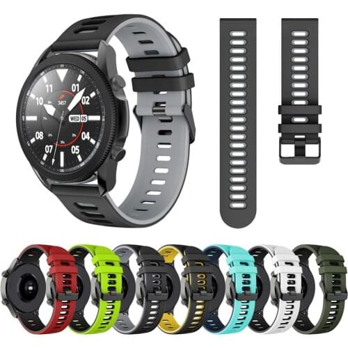 22mm 20mm Silicone Band for Galaxy Watch 46mm 42mm Sport Strap for Samsung Gear S3 Frontier/Classic active 2/Huawei gt 2 2e 2pro