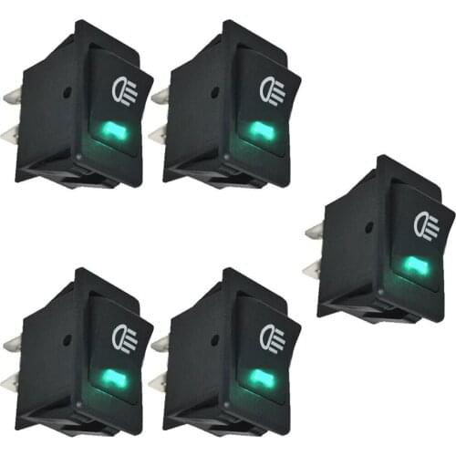 EE support 5Pcs 12V 35A Universal Car Accessories Auto Fog Light Rocker Toggle Switch Colors LED Dashboard