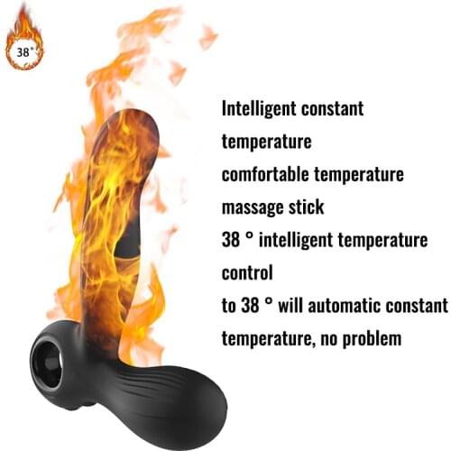 12 Speed G spot Wireless Remote Control Heating Vibrator For Men Anal Rotate Vibration Massage Adult Sex Toy For Men Masturbator