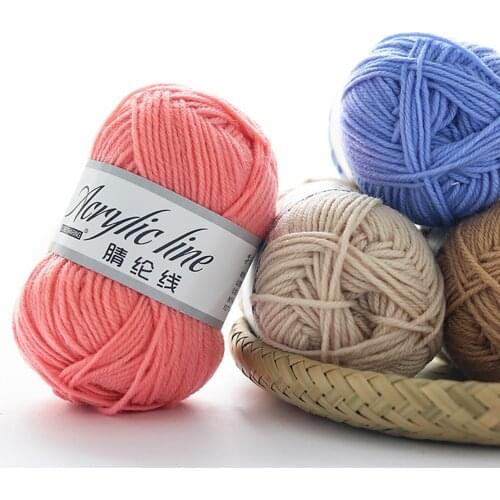 Housewife Bulky Knitting Needle Acrylic Yarn 50g Chunky Artifical Wool Crochet Yarn Woolen Ball for DIY Sweater Scarf Hat Glove