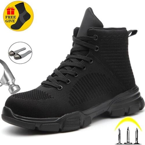 Safety Work Boots Shoes For Men Indestructible Safety Shoes Steel Toe Cap Shoes Winter Boots Safety Boots Security Work Shoes