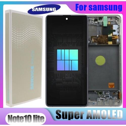 Original 6.7" Super AMOLED LCD For Samsung Galaxy Note 10 Lite N770F LCD Display Touch Screen Digitizer Assembly Repair Parts
