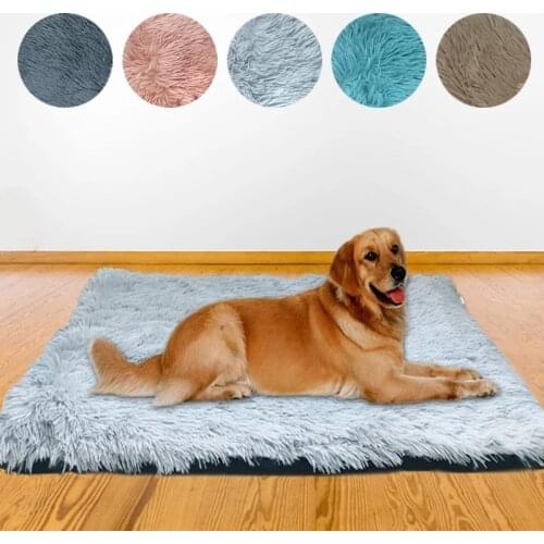 Winter Dog Bed Mat Soft Washable Fleece Pet Cushion House Warm Puppy Cat Sleeping Bed Blanket for Small Large Dogs Cats Mat