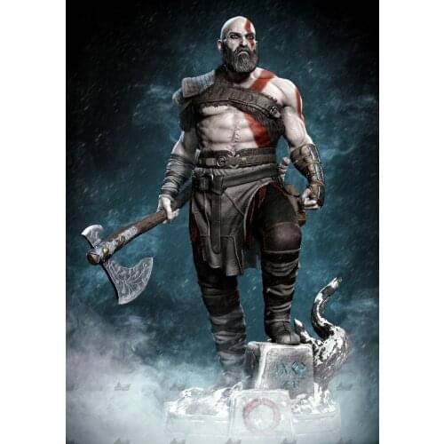1/18 100mm 10cm 1/24 75mm Resin Model Kits Kratos Figure Unpainted No Color RW-236