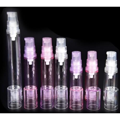 1PC Empty Airless Pump Plastic Bottles Travelling Cosmetic Packaging Vacuum Pressure Emulsion Bottle With Lotion Pump On