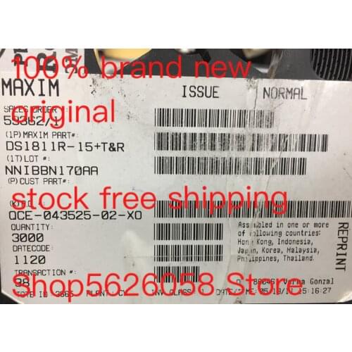 DS1811R-15+T&R SOT23 100% new original freeshipping STOCK 10PCS-200CPS/LOT