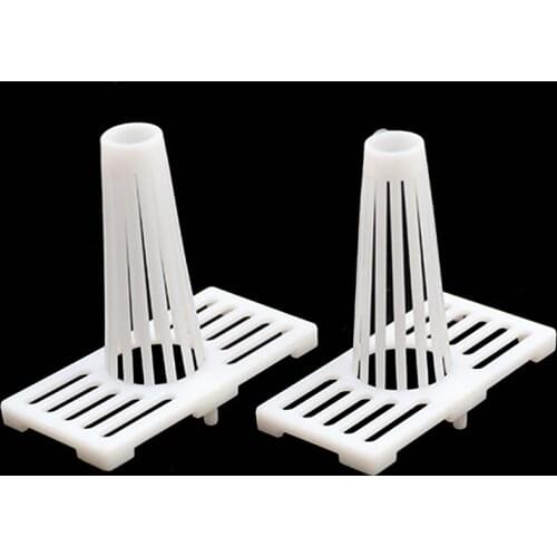 10Pcs Bee Queen Cages Beekeeping Protection Hat Style Queen Bee Cages Plastic White Beekeeping Tools