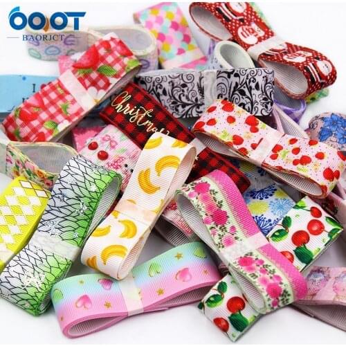 10 Style Mix (22MM-25MM) 10Yards Cartoon Printed Grosgrain Ribbon Material Gift Wrap DIY Handmade Accessories 201228-2