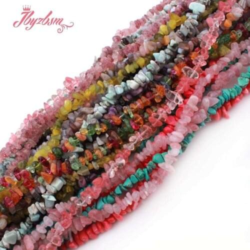 4-5x6-7mm Chip Beads Natural Stone Beads Irregular Shape For DIY Necklace Bracelet Jewelry Making Making Loose Fashion Strand15"