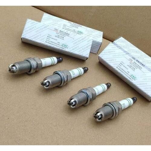 4pcs/kit) Ignition Spark plugs kit for Chinese CHERY TIGGO SUV A3 A5 QQ6 481 484 engine Auto car motor parts 481F-3707010