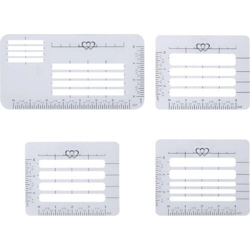 4 Pcs Craft Addressing Guide Notebook Multi-use Letter Envelope Stencil Set Templates Rulers Diary Greeting Card