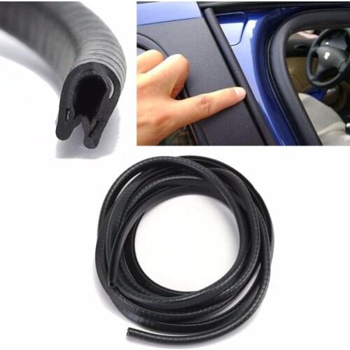 5m Cars/Metal Edges/Boat Waterproof Trim Noise Black U-shape Car Door Seal Strip Edge Trim Protector Guard Rubber Strip for