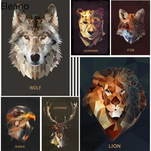 Abstract Art Print Animal Posters Line Drawing Black and Gold Canvas Painting Living Room Decoration Picture Custom Wall Art