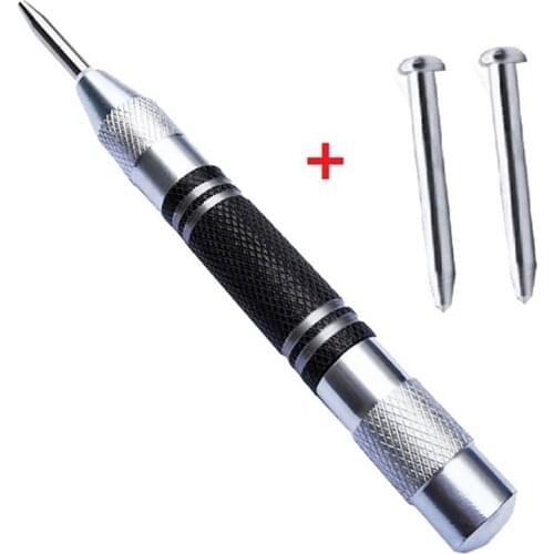 Automatic Center Punch Wood Indentation Mark Woodworking Tool Bit Punch Needle General Adjustable Spring Loaded Metal Drill Tool