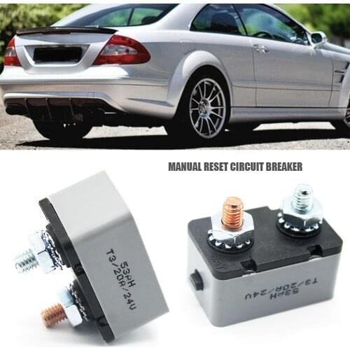 For Car Truck BusTrailer Motor Caravan Boat Reset Circuit Breaker 50 AMP 12-28V Dual Battery Fuse Waterproof Auto Reset Breaker