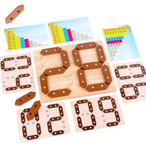 Kids Number Arithmetic Addition And Subtraction Learning Educational Toys Mathematical Operations Learning Solid Wood Board Toys