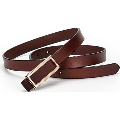 SHUCHAN Designer Split Leather Belt Women Simple Fashion Black Womens Decorative Leisure Luxury Belts Women High Quality