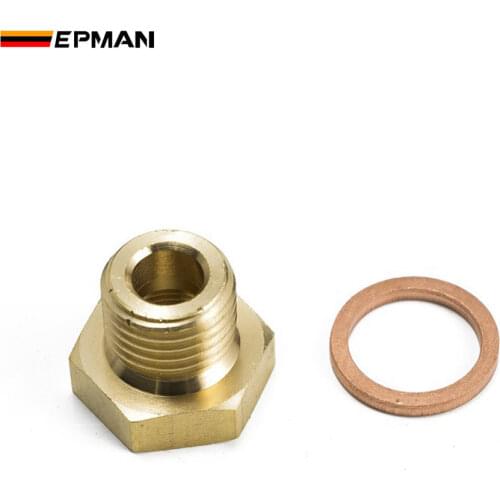 EPMAN 1/8" NPT To M14x1.5 Male Brass Pressure Temperature Gauge Sender Adapter M14 EPCGQ204