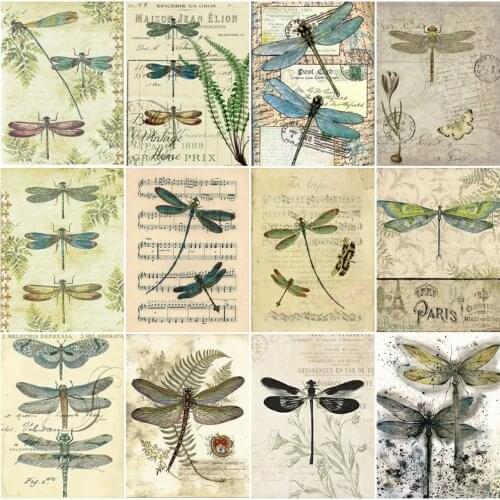 EverShine Diamond Painting Dragonfly Cross Stitch Kit Full Square Round Diamond Embroidery Animal Hobby 5D DIY Handicrafts