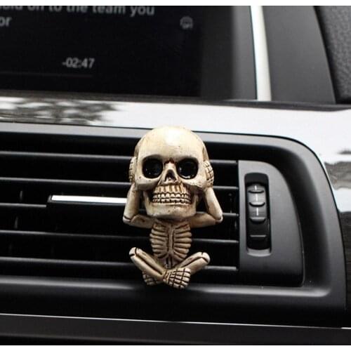 Ghost Head Aromatherapy Pendant Set Creative Resin Car Air Outlet Aromatherapy Ornaments Car Decorations Automotive Interior