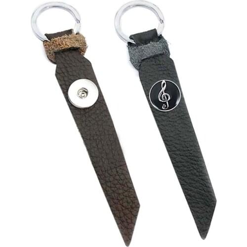 Hot Really Original Genuine Leather 010 Fit 18mm Snap button Keychain Charms Women men Keyring Key Rings Key Chains jewelry