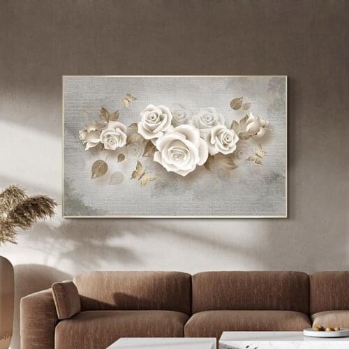 Flower Canvas Art Painting Posters and Prints Cuadros Wall Art Picture for Living Room Home Deco