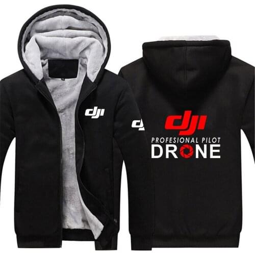 2021 Mens DJI Professional Pilot Drone Logo Comfortable Thicken Jackets Male Hoodies Zipper Sweatshirts Tracksuit College Coats