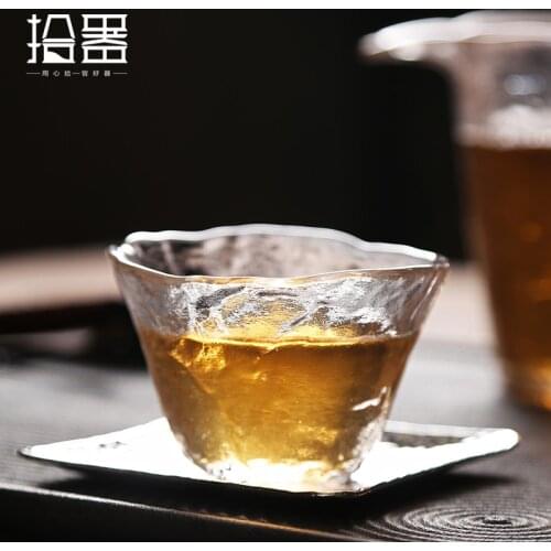 90ml New Chinese Teacup Heat Resistant Drinking Cup Transparent Beer Wine Tea Cup Elegant Clear Coffee Cup Tea Bowl Novelty Gift