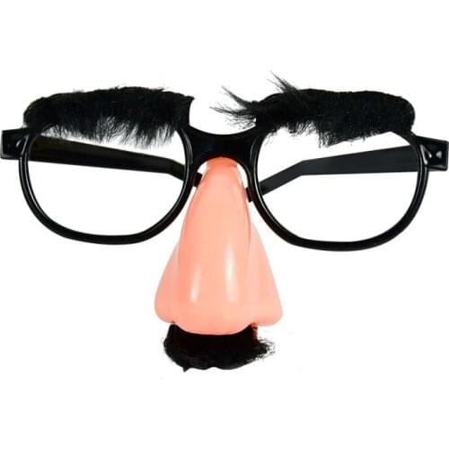 Glasses Mustache Fake Nose Clown Fancy Dress up Costume Props Fun April Fools' Day Halloween Cosplay Party Decoration Supplies