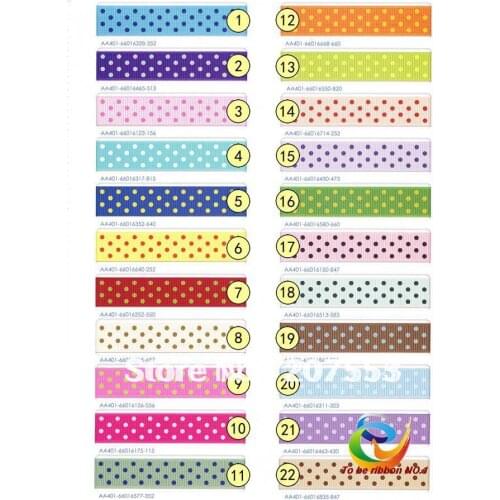 Wholesale 100yards 5/8" 16 mm Polka Dots GROSGRAIN Ribbon Hair Bow Ribbon-Free Shipping WY-030