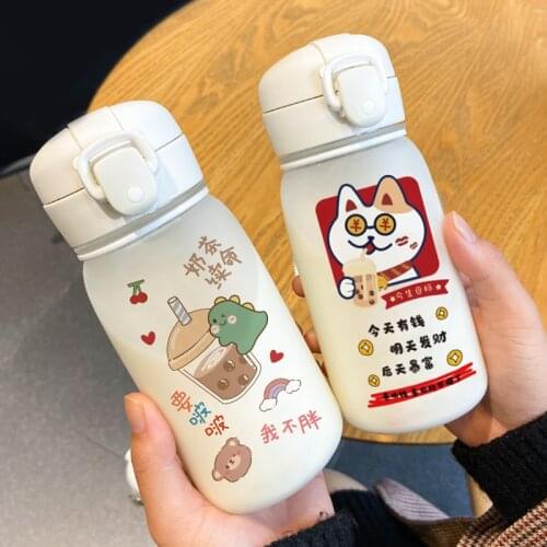 Plastic Bottle Kawaii Water Bottle Travel Tazas Drinkware with a Straw Glasses Drinking Bottles Cute Cups Waterbottle for Girls