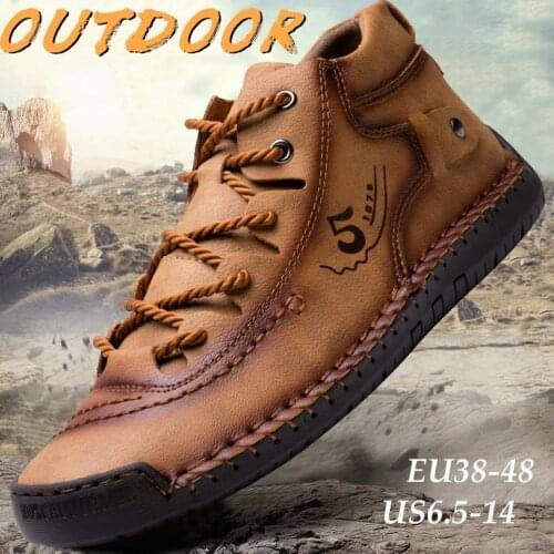 Hiking Boots for Men Boots Casaul Leather Ankle Boots Retro Camping Shoes Climbing Shoes Trekking Shoes Handmade Leather Sheos