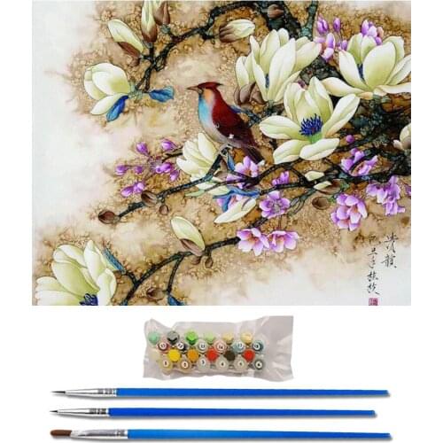 Birds And Flower DIY Painting By Numbers Kits Drawing On Canvas Home Wall Art Decor Handpainted Painting For Artwork