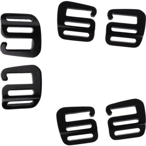 6 Pcs 1-inch G Hook Webbing Buckle Backpack Strap Belt Aluminium Fastener Clip - Black, Lightweight, Durable, High Strength