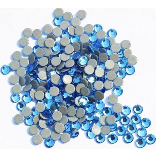SS6 to SS30 Hotfix Rhinestones Light Sapphire Iron DMC Bright Glass Stones Garment Accessories