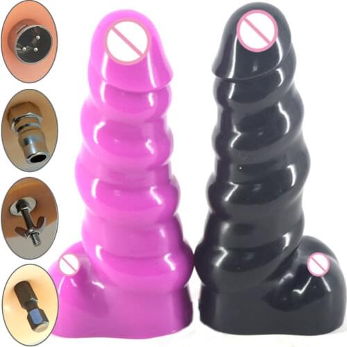 Advanced Super Big Sex Machine Attachment Ring Mark Type Dildo Sex Love Machine Anal Plug bead Penis For Women Man Y79