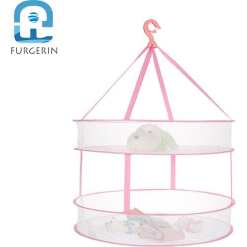 FURGERIN Double Layer Drying Nets Hanging Net Drying rack net Folding Clothes Dryers Vertical Laundry Dryer