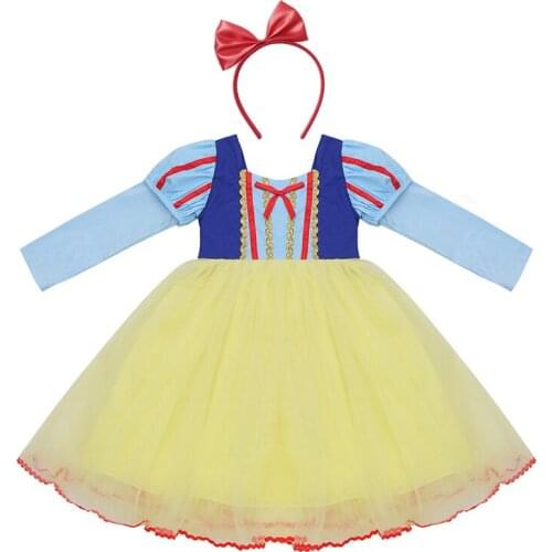 VOGUEON Children Girl Snow White Dress for Girls Prom Princess Dress Kids Baby Gift Intant Party Clothes Fancy Teenager Clothing
