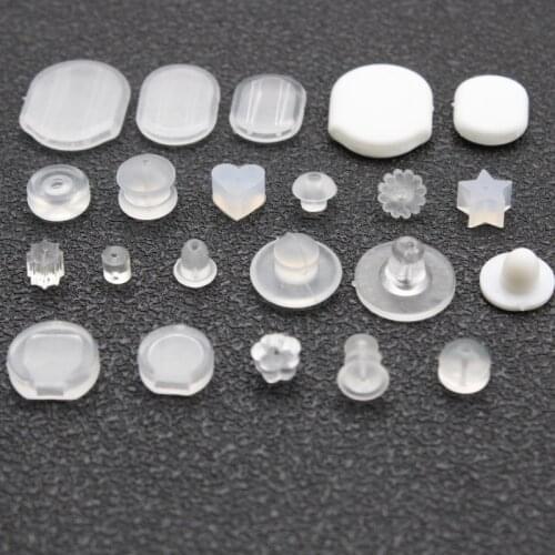 Earrings Screw Backs Anti-Pain Ear Clip Rubber Silicone Earring Back Stoppers for Stud Earrings Ear Plug Blocked Caps DIY Making