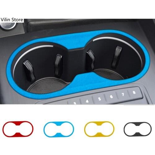 Alcantara Suede warp For A4 -2020 Accessories Interior Trim Car Water Cup Holder Frame Sticker Car Styling