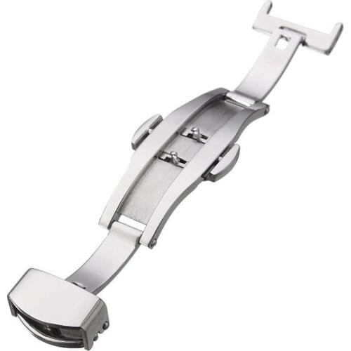 14/16/18/20/22mm Watch Fold Buckle Double Click Butterfly Watchband Push Clasp Button Deployment Clasp Buckles Watch Accessories