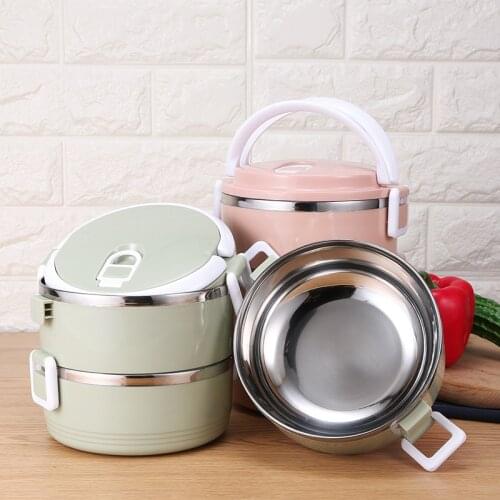 1/2/3/4 Layer Kids Lunch Box Healthy Material Bento Boxes Stainless Steel Thermal Heated Bento Box Dinnerware Food Storage Box