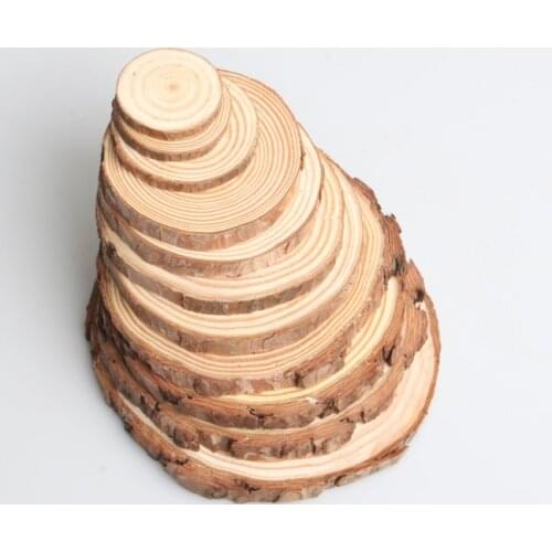 10pcs/pack DIY Round Wood Chip Kindergarten Decoration Hand-painted Pine Wood Coaster Kids DIY Toys