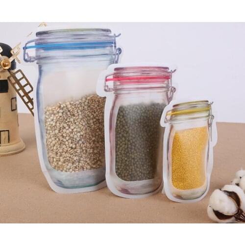 1000pcs Mason Jar Food Saver PE Bags Kitchen Grains Storage Bags for Sugar Seasoning Bags for Snack Organizer SN2029
